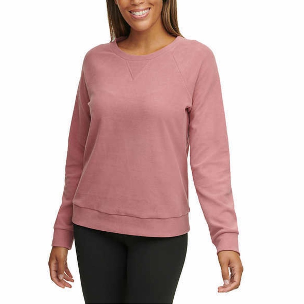 Dusty pink cozy soft pull over ribbed crewneck extra large sweater NWT